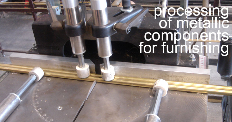 processing of metallic components for furnishing